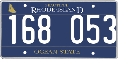 RI license plate 168053