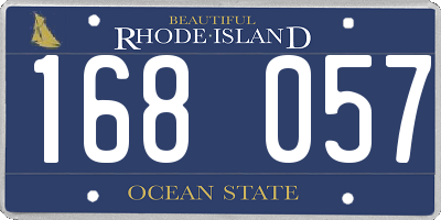 RI license plate 168057