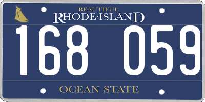 RI license plate 168059