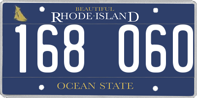 RI license plate 168060