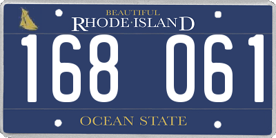 RI license plate 168061