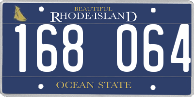 RI license plate 168064