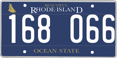 RI license plate 168066