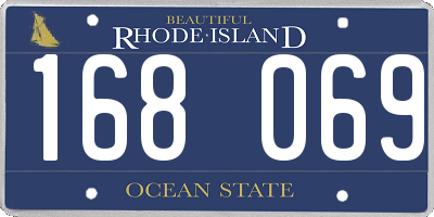 RI license plate 168069