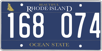 RI license plate 168074