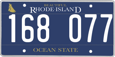 RI license plate 168077
