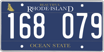 RI license plate 168079