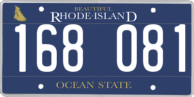 RI license plate 168081