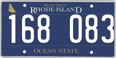 RI license plate 168083