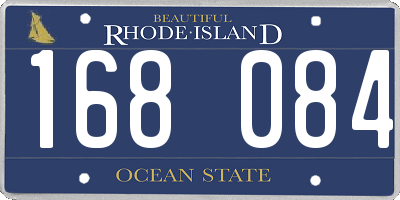 RI license plate 168084