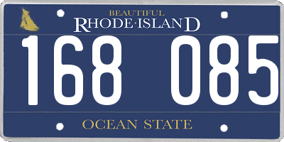 RI license plate 168085