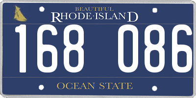 RI license plate 168086