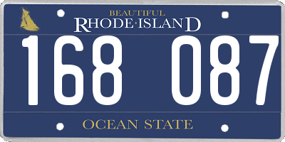 RI license plate 168087