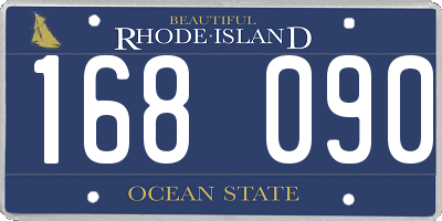 RI license plate 168090