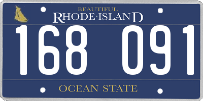 RI license plate 168091