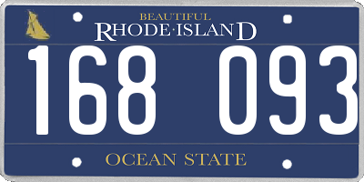 RI license plate 168093