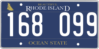 RI license plate 168099