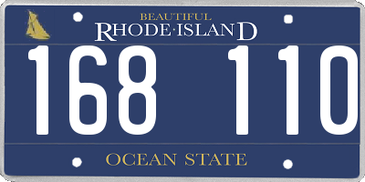 RI license plate 168110
