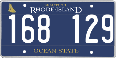 RI license plate 168129