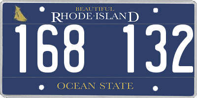 RI license plate 168132