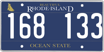 RI license plate 168133