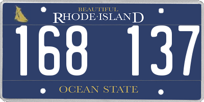 RI license plate 168137