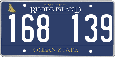 RI license plate 168139