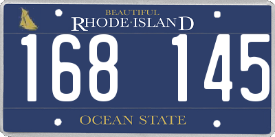 RI license plate 168145