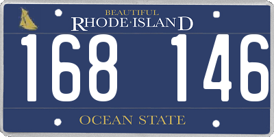 RI license plate 168146