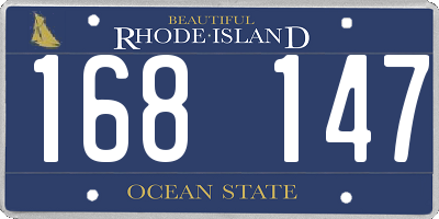 RI license plate 168147
