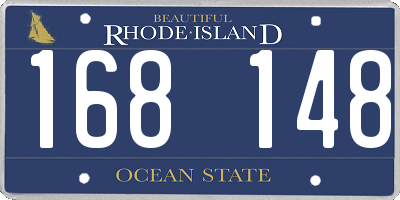RI license plate 168148