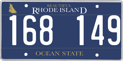 RI license plate 168149