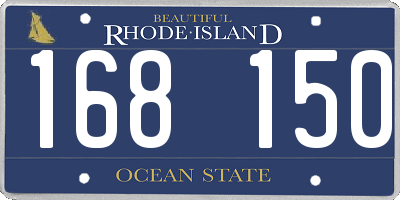 RI license plate 168150
