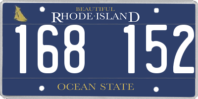RI license plate 168152