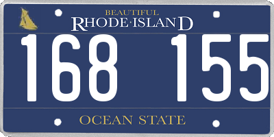 RI license plate 168155