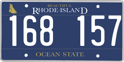 RI license plate 168157