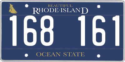 RI license plate 168161