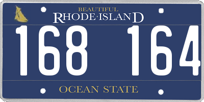RI license plate 168164
