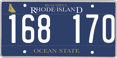 RI license plate 168170