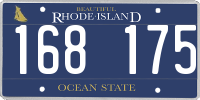 RI license plate 168175