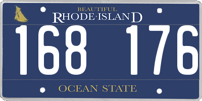 RI license plate 168176