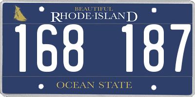 RI license plate 168187