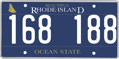 RI license plate 168188
