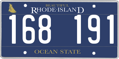 RI license plate 168191