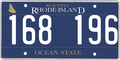 RI license plate 168196