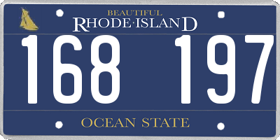 RI license plate 168197