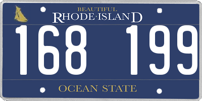 RI license plate 168199