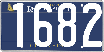 RI license plate 1682