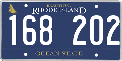 RI license plate 168202