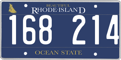 RI license plate 168214
